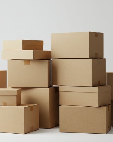 Pile of cardboard boxes
